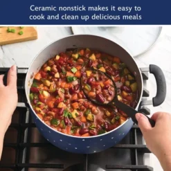 Farberware Disney Bon Voyage 5.5qt Ceramic Nonstick Stockpot With Lid Blue: Dishwasher-Safe, Electric & Gas Compatible 21 Farberware Disney Bon Voyage 5.5qt Ceramic Nonstick Stockpot With Lid Blue: Dishwasher-Safe, Electric & Gas Compatible -Cookware Store GUEST 1773a67a e0b5 4ae8 b0f6 0c4b24623c49