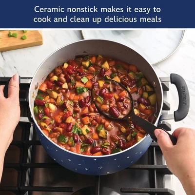 Farberware Disney Bon Voyage 5.5qt Ceramic Nonstick Stockpot With Lid Blue: Dishwasher-Safe, Electric & Gas Compatible 6 Farberware Disney Bon Voyage 5.5qt Ceramic Nonstick Stockpot With Lid Blue: Dishwasher-Safe, Electric & Gas Compatible - Image 4