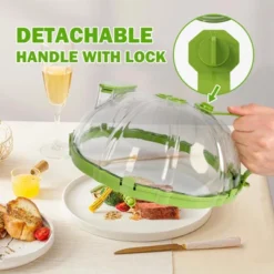 Itopfox Microwave Splatter Cover With Water Steamer And Handle, BPA Free & Dishwasher Safe Splatter Guard Kitchen Gadgets For Gifts (Green, 1 Pack) -Cookware Store GUEST 1860bd30 03f9 4211 9717 01da395936a3