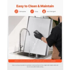 VEVOR Stainless Steel Griddle, 23x16 Inch Universal Flat Top Rectangular Plate, Gas Grill Griddle For BBQ Grill, Teppanyaki, Silver -Cookware Store GUEST 187b7d34 f1db 45e5 b4ed c6291fe87ad3