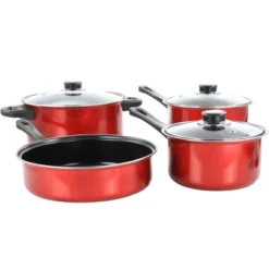 Gibson Everyday Cardinal 7 Piece Nonstick Steel Cookware Set In Red -Cookware Store GUEST 188afbbf edb5 4105 a524 4d9dbe23a7f6