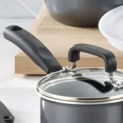 T-fal 12pc Signature Titanium Nonstick Cookware Set Dark Gray: Safe Nonstick, Tempered Glass Lids, Oven-Safe, Ergonomic Handles 16 T-fal 12pc Signature Titanium Nonstick Cookware Set Dark Gray: Safe Nonstick, Tempered Glass Lids, Oven-Safe, Ergonomic Handles -Cookware Store GUEST 18af5e62 03b1 420f 9cbd e321b703ad77