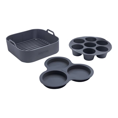 Gourmia Reusable 3pc Silicone Air Fryer Accessory Set With Basket Liner, Egg Bites Mold & Muffin Pan: Dishwasher-Safe, Hand Wash, Black, 1.49 Lbs 14 Gourmia Reusable 3pc Silicone Air Fryer Accessory Set With Basket Liner, Egg Bites Mold & Muffin Pan: Dishwasher-Safe, Hand Wash, Black, 1.49 Lbs - Image 12