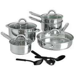 Gibson Cusine Select Abruzzo Stainless Steel 12 Piece Cookware Set