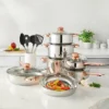 BrylaneHome 18 Piece Copper Accent Stainless Set -Cookware Store GUEST 1a666053 08e9 4986 9a03 ee7879946d84