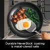 Ninja NeverStick Signature Hard-Anodized 12pc Cookware Set CW79012: Nonstick, Chip-Resistant, Oven-Safe, Tempered Glass Lids