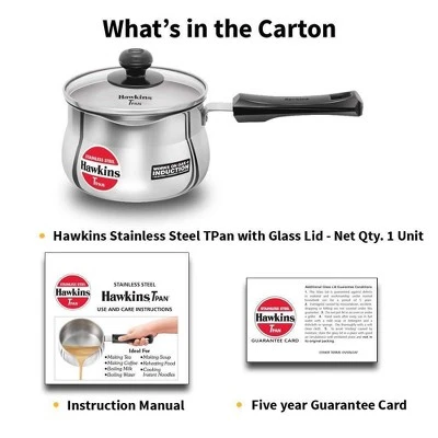 Hawkins 1.5L Stainless Steel Sauce Pan With Glass Lid: Induction & Gas Compatible, Hand Wash, 1 Year Warranty 8 Hawkins 1.5L Stainless Steel Sauce Pan With Glass Lid: Induction & Gas Compatible, Hand Wash, 1 Year Warranty - Image 6