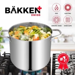 Bakken-Swiss Deluxe Stainless Steel Stockpot With Tempered Glass See-Through Lid 23 Bakken-Swiss Deluxe Stainless Steel Stockpot With Tempered Glass See-Through Lid -Cookware Store GUEST 1aa2aa44 5a79 4c21 88f0 67672bdc0403