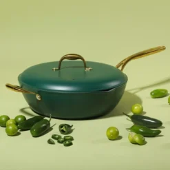 Frok 13" Frying Pan Wok Skillet Quick Heat Aluminum - Ceramic Nonstick Cookware W/ Lid -Cookware Store GUEST 1ae4737c ed58 46d7 a5c0 a2564a89a80b