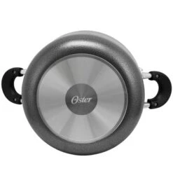 Oster® Oster Clairborne 6 Quart Aluminum Hammered Tone Dutch Oven With Lid In Charcoal Grey