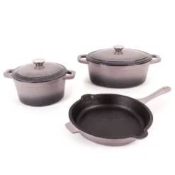 BergHOFF Neo 5Pc Cast Iron Cookware Set, 3Qt Covered Dutch Oven, 5Qt Covered Stock Pot, & 10" Fry Pan -Cookware Store GUEST 1d0d8a8e 70be 43e2 8993 a0f2d1e6e69e