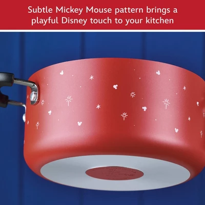 Farberware Disney Bon Voyage 3qt Ceramic Nonstick Saucepot With Lid Red: Lifetime Warranty, Dishwasher-Safe, Gas & Electric Compatible 5 Farberware Disney Bon Voyage 3qt Ceramic Nonstick Saucepot With Lid Red: Lifetime Warranty, Dishwasher-Safe, Gas & Electric Compatible - Image 3