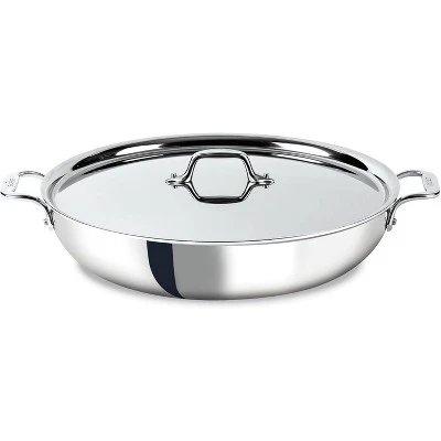 All-Clad D3 3-Ply Stainless Steel Large Frying Pan 7 Quart, Induction Oven Broiler Safe 600F Cookware Silver 7 All-Clad D3 3-Ply Stainless Steel Large Frying Pan 7 Quart, Induction Oven Broiler Safe 600F Cookware Silver - Image 5