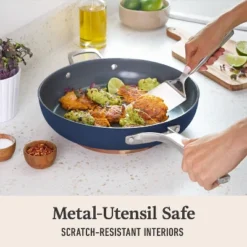 Calphalon 12" Premier Ceramic Frying Pan With Cover Midnight: Nonstick, Anodized Aluminum, Oven & Dishwasher Safe -Cookware Store GUEST 1ea34096 4294 4701 87d4 80504ddf4156