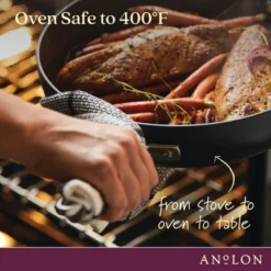 Anolon Advanced Home 5qt Hard Anodized Nonstick Saute Pan With Helper Handle And Lid Onyx -Cookware Store GUEST 1eb38d46 d609 49f6 ab73 0e75fa7bf280 1