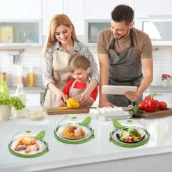 Itopfox Microwave Splatter Cover With Steamer, Clear Lid For Food, Kitchen Accessories For Microwave Oven, Green -Cookware Store GUEST 1eee09bd 3a86 4ef4 a05f 6e1520d0694f