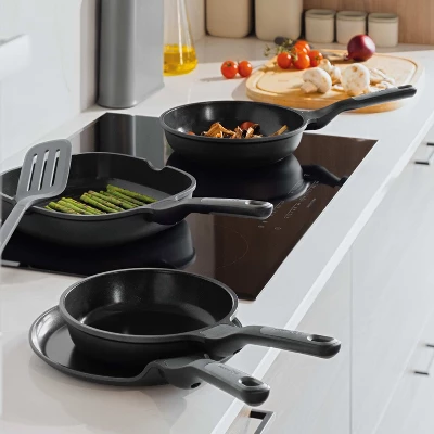 BergHOFF Stone 11Pc Non-stick Cookware Set With Glass Lids 5 BergHOFF Stone 11Pc Non-stick Cookware Set With Glass Lids - Image 3