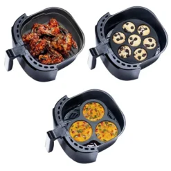 Gourmia Reusable 3pc Silicone Air Fryer Accessory Set With Basket Liner, Egg Bites Mold & Muffin Pan: Dishwasher-Safe, Hand Wash, Black, 1.49 Lbs 20 Gourmia Reusable 3pc Silicone Air Fryer Accessory Set With Basket Liner, Egg Bites Mold & Muffin Pan: Dishwasher-Safe, Hand Wash, Black, 1.49 Lbs -Cookware Store GUEST 20350cdf 8ce1 4b6b 945d 126e8f18f599