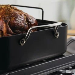 KitchenAid Hard Anodized Induction 13"x15.75" Roaster With Nonstick Rack: Turkey Roasting Pan, Oven-Safe, Matte Black 27 KitchenAid Hard Anodized Induction 13"x15.75" Roaster With Nonstick Rack: Turkey Roasting Pan, Oven-Safe, Matte Black -Cookware Store GUEST 2053db93 0e74 478e ae96 48a5bf171386