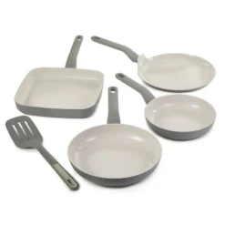 BergHOFF Leo Balance Non-stick Ceramic 5Pc Frying Pan Set With Nylon Turner 13.75", Recycled Material, Moonmist -Cookware Store GUEST 20bd59bf 3a95 4876 a5a3 0b71500dba49