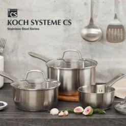 KOCH SYSTEME CS Stainless Steel Saucepan Set, Sauce Pan, Premium Steel Sauce Pan, Induction Saucepans, Oven Safe -Cookware Store GUEST 20e50fb6 9d58 447f ae9a 8e056d24b795