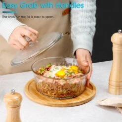 Itopfox Round Glass Casserole Dish With Lid, Borosilicate Oven Safe Bakeware For Cooking, Baking & Serving -Cookware Store GUEST 20ed31cb 4da4 4a5e 8370 ebf0c7a9568c