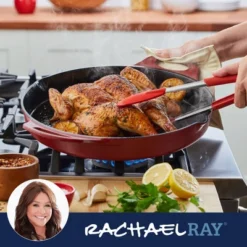 Rachael Ray 14" Nitro Cast Iron Skillet With Side Handle Red: Lifetime Warranty, Hand Wash, Induction Compatible 22 Rachael Ray 14" Nitro Cast Iron Skillet With Side Handle Red: Lifetime Warranty, Hand Wash, Induction Compatible -Cookware Store GUEST 212cea68 59b1 4cd1 8565 0f5a25e75414