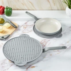 BergHOFF Essentials Heat-resistant Silicone Splatter Screen, Grey -Cookware Store GUEST 2214e3db 19f6 4410 8898 937af19e42d9