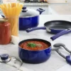 Oster® Oster 7 Piece Non Stick Aluminum Cookware Set In Blue