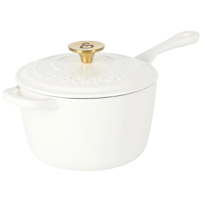 Crock-Pot Artisan 3 Quart Enameled Cast Iron Saucepan With Lid 7 Crock-Pot Artisan 3 Quart Enameled Cast Iron Saucepan With Lid - Image 5