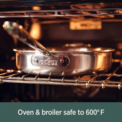 All-Clad Copper Core 5-Ply Stainless Steel Fry Pan 8 Inch Induction Oven Broiler Safe 600F Pots And Pans, Cookware Silver 4 All-Clad Copper Core 5-Ply Stainless Steel Fry Pan 8 Inch Induction Oven Broiler Safe 600F Pots And Pans, Cookware Silver - Image 2