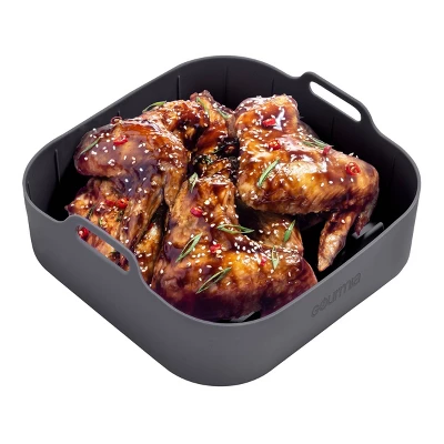 Gourmia Reusable 3pc Silicone Air Fryer Accessory Set With Basket Liner, Egg Bites Mold & Muffin Pan: Dishwasher-Safe, Hand Wash, Black, 1.49 Lbs 6 Gourmia Reusable 3pc Silicone Air Fryer Accessory Set With Basket Liner, Egg Bites Mold & Muffin Pan: Dishwasher-Safe, Hand Wash, Black, 1.49 Lbs - Image 4