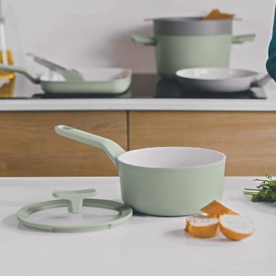 BergHOFF Balance Non-stick Ceramic Saucepan 7", 2.1qt. With Glass Lid, Recycled Aluminum 11 BergHOFF Balance Non-stick Ceramic Saucepan 7", 2.1qt. With Glass Lid, Recycled Aluminum - Image 9