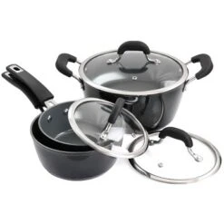 Kenmore 12 Piece Ceramic Coated Aluminum Cookware Set In Black -Cookware Store GUEST 27a6bf6f f5ba 4893 a320 080ea48b9461