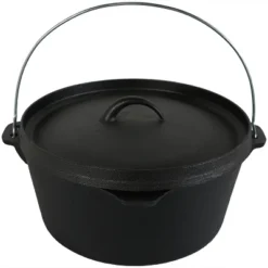 Sunnydaze Decor Sunnydaze Indoor/Outdoor Large Pre-Seasoned Cast Iron Dutch Oven Pot With Lid And Handle - 8 Qt - Black -Cookware Store GUEST 28405a49 5de0 4adb a12b 3110512c7151