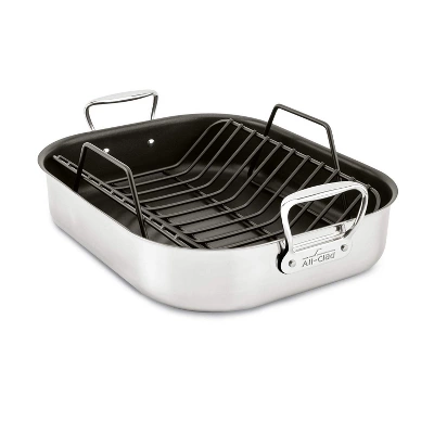 All-Clad Specialty Stainless Steel Large Roaster With Nonstick Rack 13x16 Inch 6 All-Clad Specialty Stainless Steel Large Roaster With Nonstick Rack 13x16 Inch - Image 4