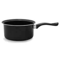 Brentwood 2-Piece Nonstick Carbon Steel Saucepan Set In Black