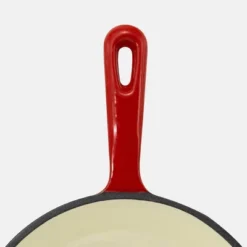 EXCELSTEEL 447 3 PC CAST IRON SKILLET SET WITH RED ENAMEL COATING -Cookware Store GUEST 2aeaae56 0819 4128 8603 81c02ec4944b