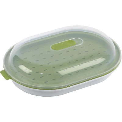 GoodCook BPA-Free Plastic Microwave Vegetable And Fish Steamer, Green,Green 9 GoodCook BPA-Free Plastic Microwave Vegetable And Fish Steamer, Green,Green - Image 7