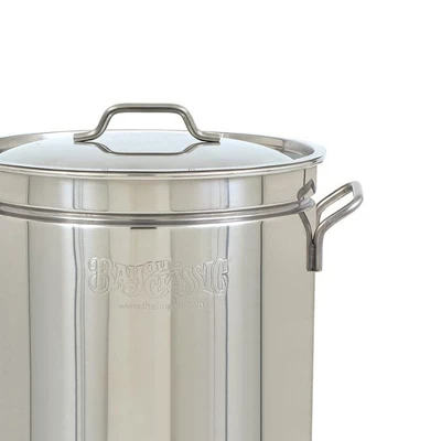 Bayou Classic 44 Quart Stainless Steel Stockpot, Large Cooking Pot With Vented Lid & Basket For Boil, Fry, Steam, And Outdoor Cooks, BC-1144, Silver 3 Bayou Classic 44 Quart Stainless Steel Stockpot, Large Cooking Pot With Vented Lid & Basket For Boil, Fry, Steam, And Outdoor Cooks, BC-1144, Silver