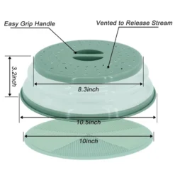 Itopfox 2 In 1 Silicone Microwave Splatter Cover & Mat, Multi-use Kitchen Trivet, Pot Holder, Drying & Baking Pad, Utensil Rest, Counter Protector