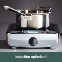 All-Clad D5 5-Ply Stainless Steel Cookware Set 5 Piece Induction Oven Broiler Safe 600F Pots And Pans Silver