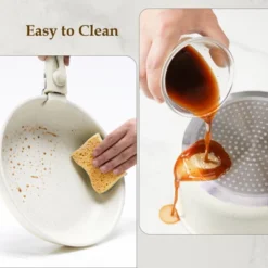 CLEAN EXPERT 12pcs Non-Stick Cookware Set Pots And Pans Set, Induction Non Stick Cooking Set With Spatula And Detachable Handle For Kitchen