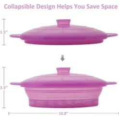Itopfox Microwave Steamer Cooker Collapsible Bowl With Handle & Lid For Vegetables, Fish, Meal Prep - BPA Free, Dishwasher Safe, Easy Storage, Purple 14 Itopfox Microwave Steamer Cooker Collapsible Bowl With Handle & Lid For Vegetables, Fish, Meal Prep - BPA Free, Dishwasher Safe, Easy Storage, Purple -Cookware Store GUEST 2e4dfe8c 0c9b 4c09 b91a d1769e595e1b