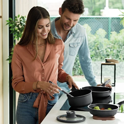 BergHOFF Leo Stone+ Non-stick Ceramic Frying Pan, Recycled Cast Aluminum 4 BergHOFF Leo Stone+ Non-stick Ceramic Frying Pan, Recycled Cast Aluminum - Image 2