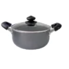 Bene Casa Aluminum Dutch Oven 9.5 In. 5.2 Qt Black