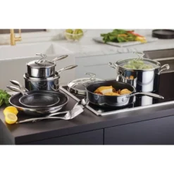 Circulon SteelShield C-Series 10pc Clad Tri-Ply Nonstick Cookware Plus Bonus Utensil Set: Stainless Steel, Induction Safe 14 Circulon SteelShield C-Series 10pc Clad Tri-Ply Nonstick Cookware Plus Bonus Utensil Set: Stainless Steel, Induction Safe -Cookware Store GUEST 2f40e756 4201 4886 ba60 a22753c954cd