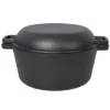 DSVIMOY 3-In-1 Outdoor Oven, 5 Quart Dutch Ovens With 2pcs Handel Covers, And Lid Lifter, Black, 12.5"*10.2"*6.2" -Cookware Store GUEST 2fd391e1 0063 4613 b43f db1cb132298a 3