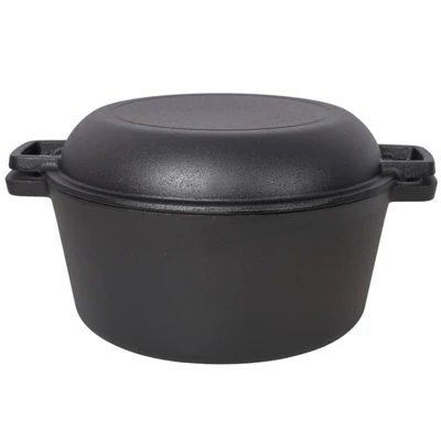 DSVIMOY Outdoor Camping Deep Pot, 8 Quart Grill Cookware With Skillet Lid For Camping, Leg Base, Black, 13"*13"*9.2" 5 DSVIMOY Outdoor Camping Deep Pot, 8 Quart Grill Cookware With Skillet Lid For Camping, Leg Base, Black, 13"*13"*9.2" - Image 3