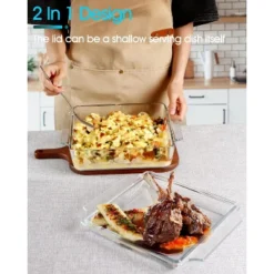 Itopfox Square Glass Baking Dish With Lid, Microwave, Oven & Dishwasher Safe Bakeware For Casseroles, Desserts & More -Cookware Store GUEST 30096e48 cb82 41c2 811d 0dbaf148dda0